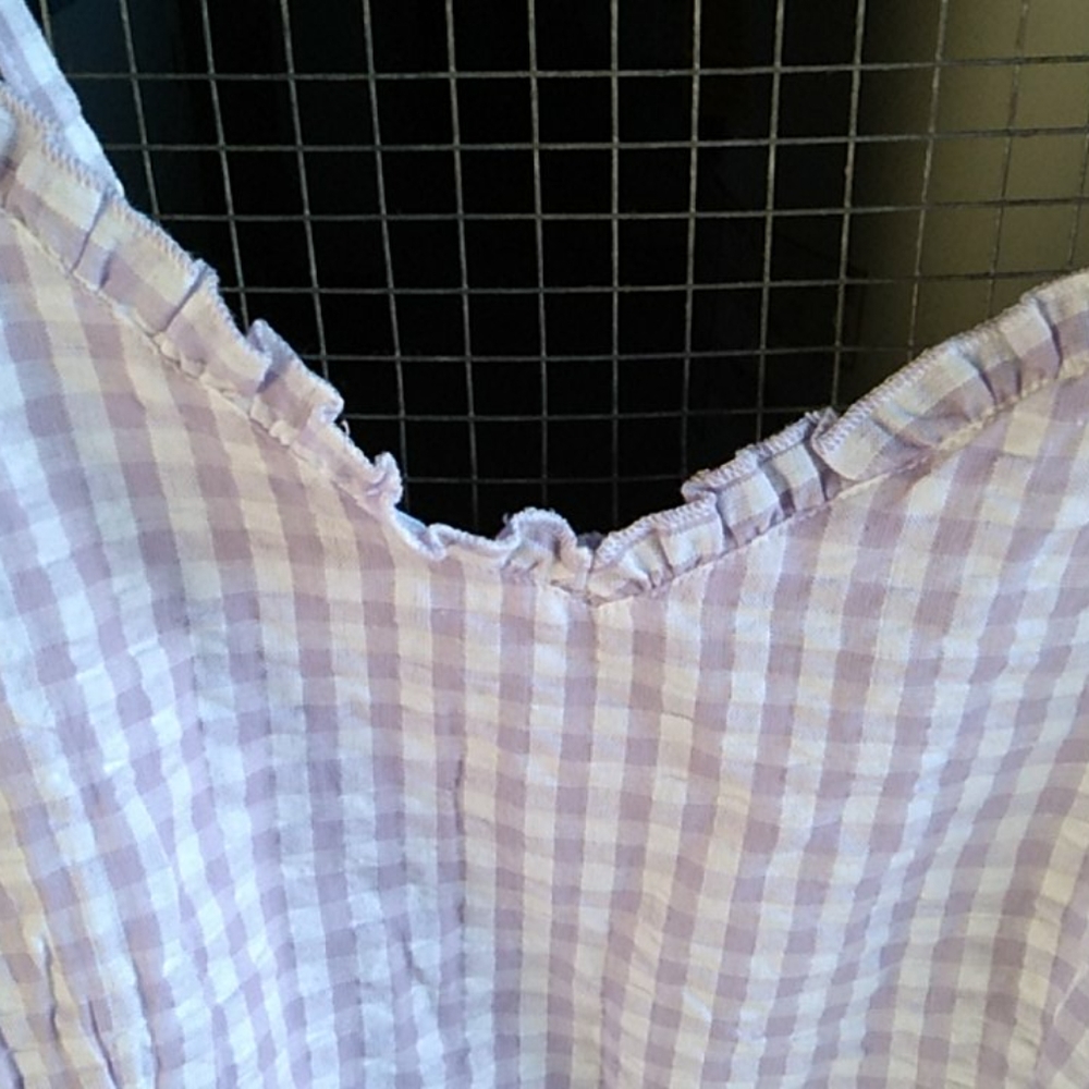 Nwt Lavender &White Gingham Tank (S) - Picture 3 of 10